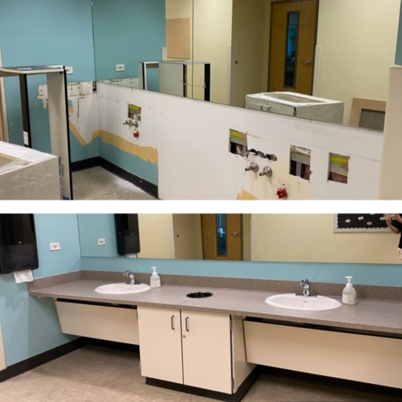 Academy Charter School in Castle Rock - 
Sink and lavatory change out